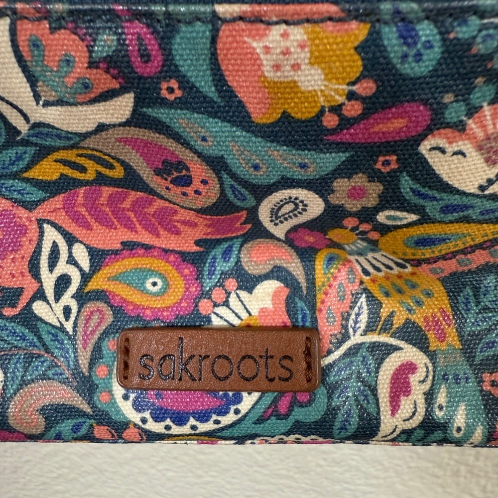 Sakroots Teal Enchanted Forest Basic Crossbody Ba… - image 6